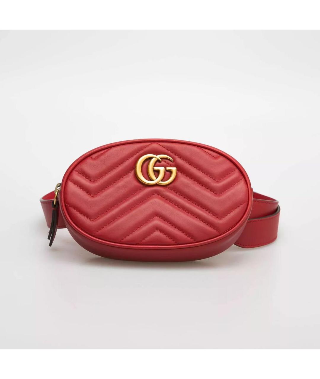 GUCCI Красная кожаная поясная сумка, фото 8