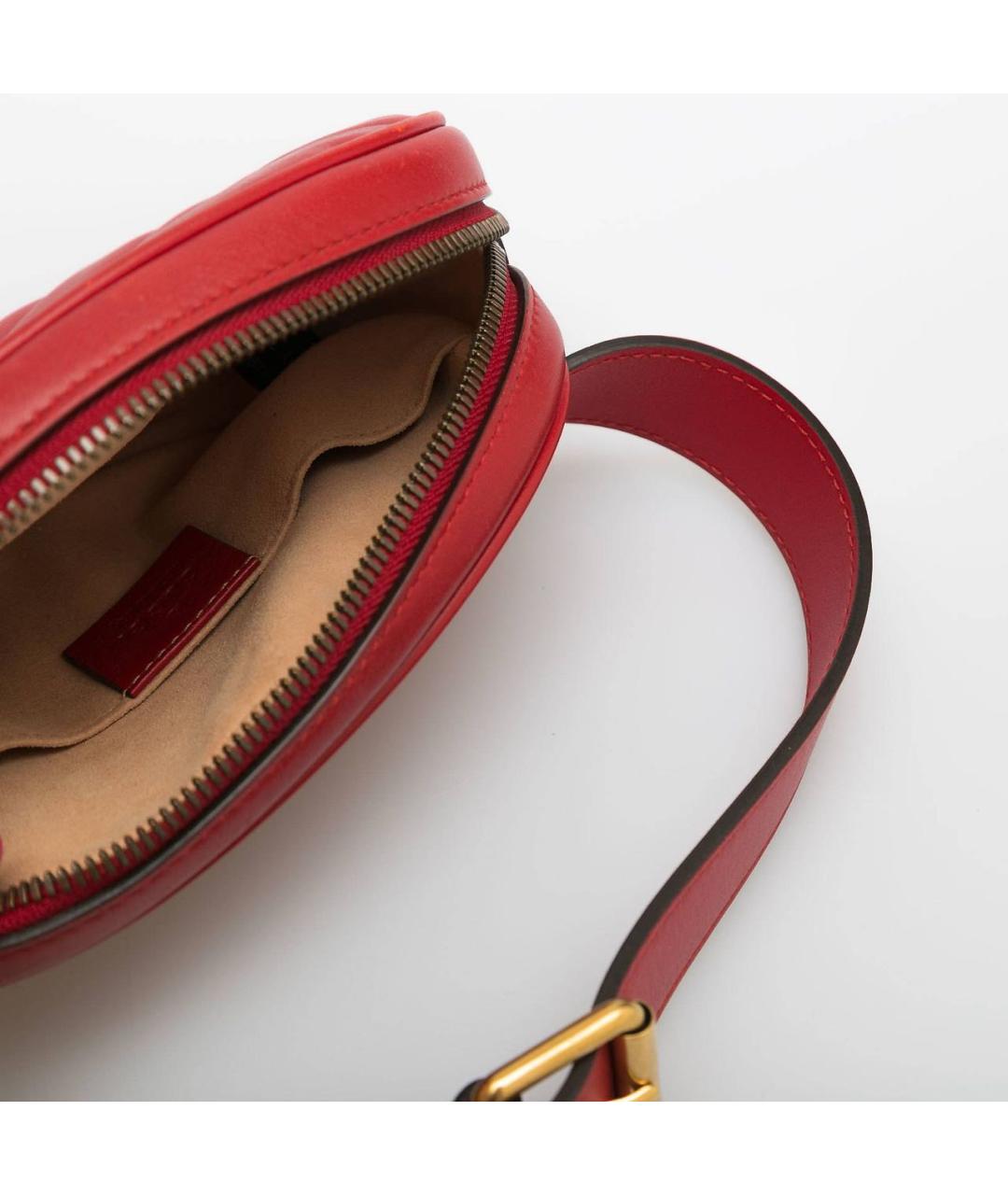 GUCCI Красная кожаная поясная сумка, фото 4