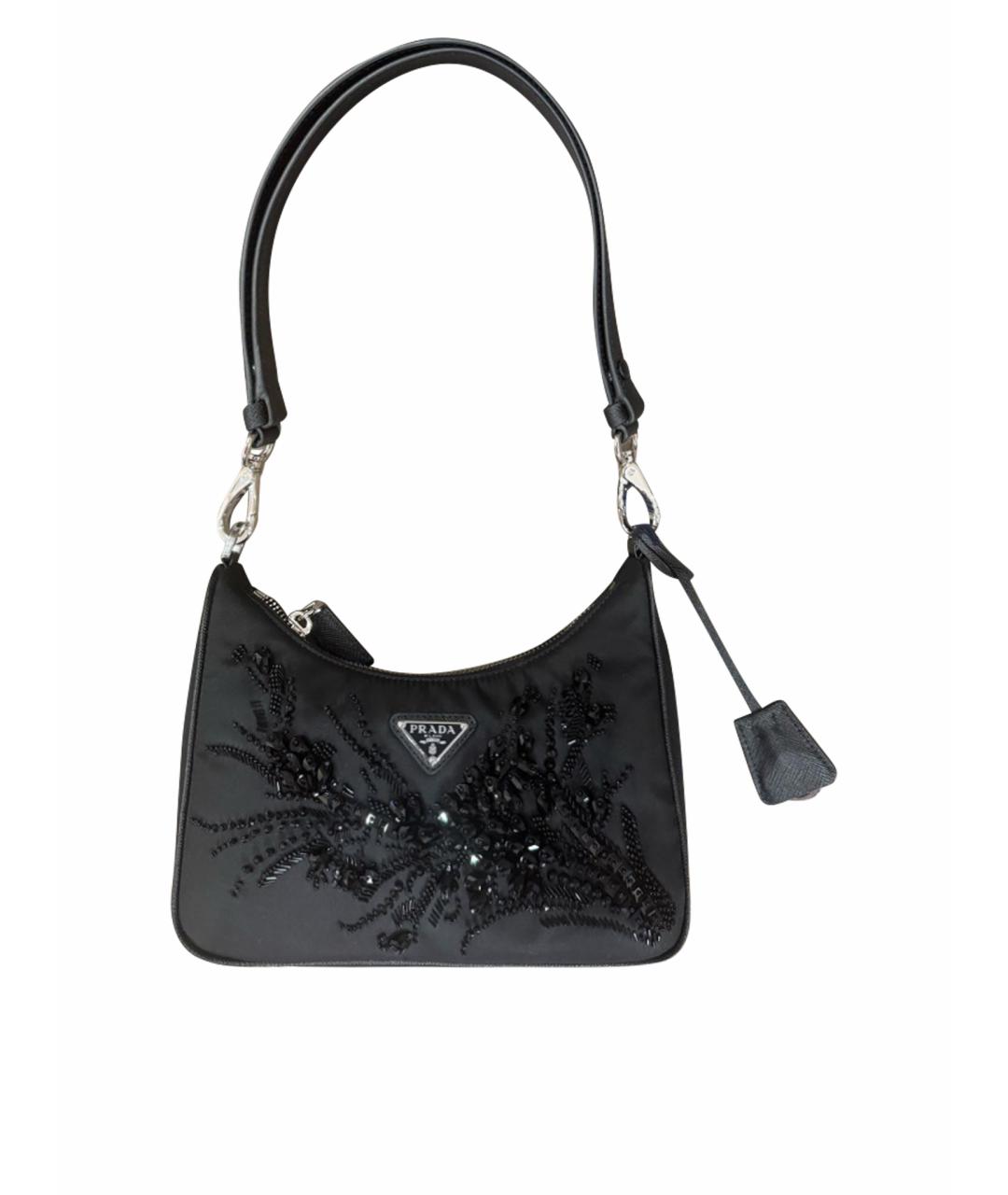 PRADA Черная синтетическая сумка с короткими ручками, фото 1