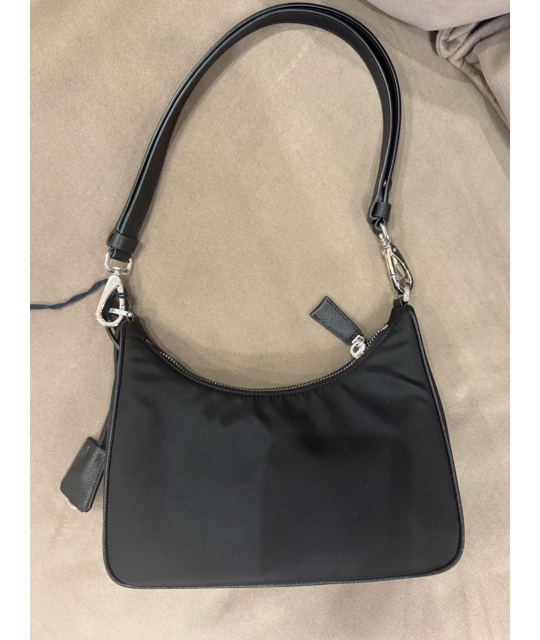 PRADA Черная синтетическая сумка с короткими ручками, фото 3