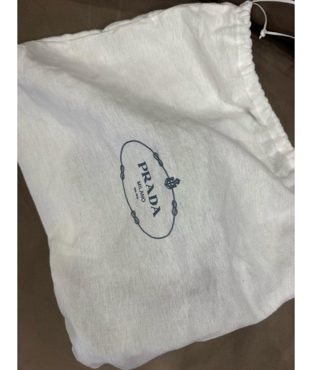 PRADA Черная синтетическая сумка с короткими ручками, фото 8