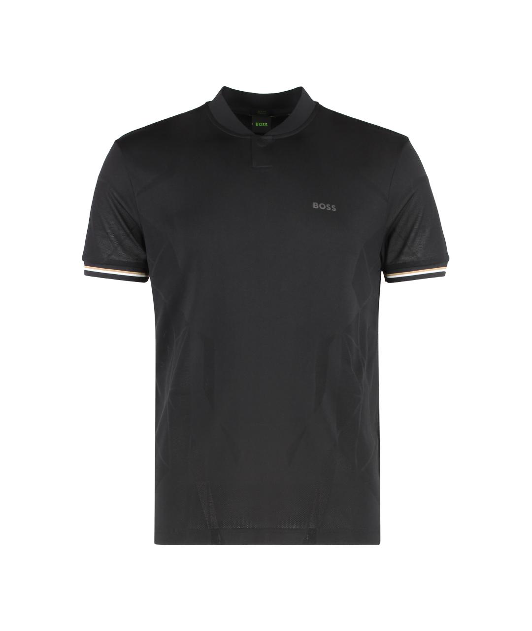 HUGO BOSS Черная синтетическая футболка, фото 1