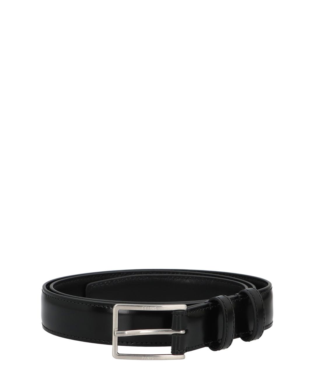 CELINE Черный кожаный ремень, фото 1