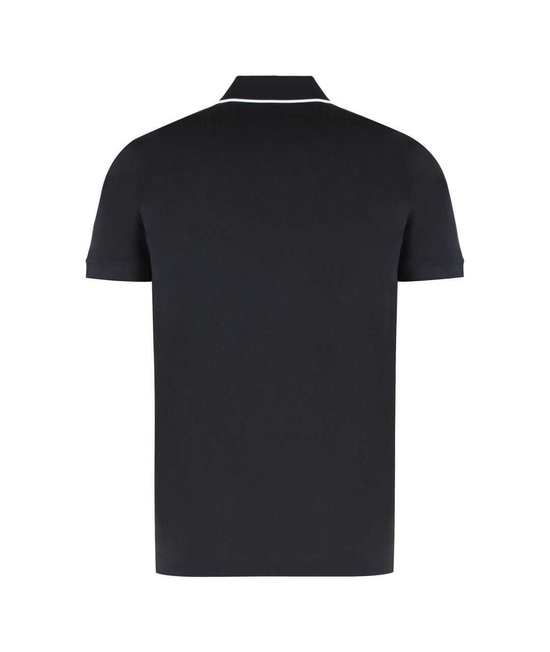 HUGO BOSS Синее хлопковое поло с коротким рукавом, фото 2