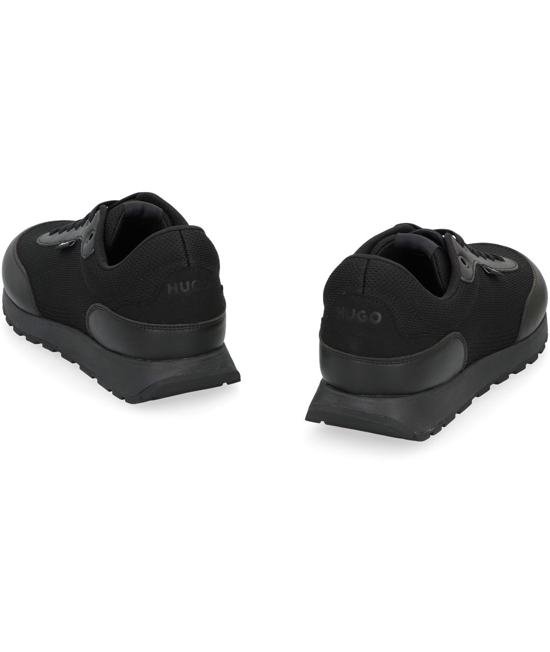 HUGO BOSS Черные синтетические низкие кроссовки / кеды, фото 4