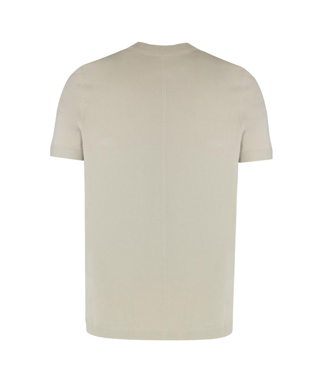 HUGO BOSS Бежевая вискозная футболка, фото 2