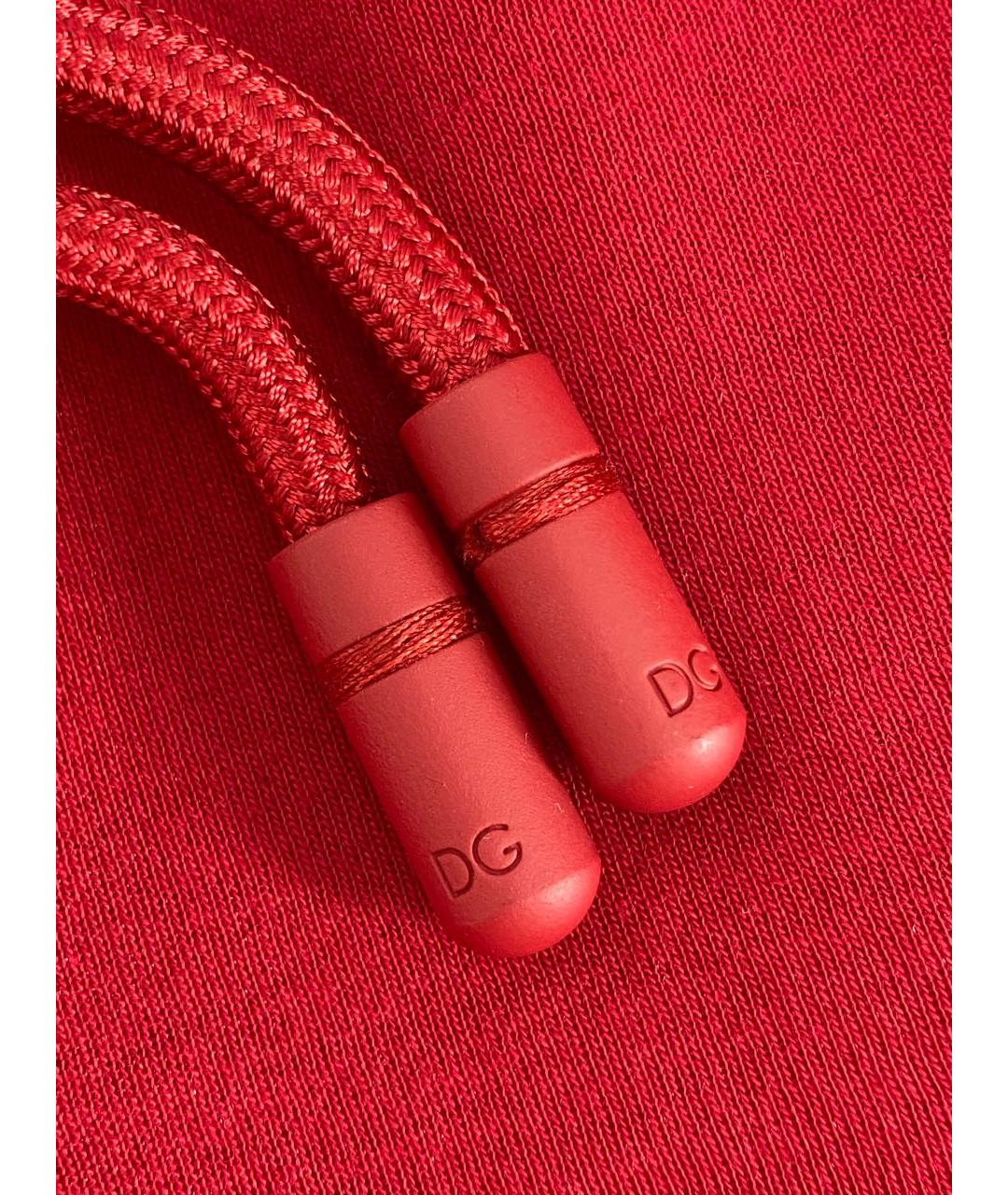 DOLCE&GABBANA Красные хлопковые повседневные брюки, фото 4