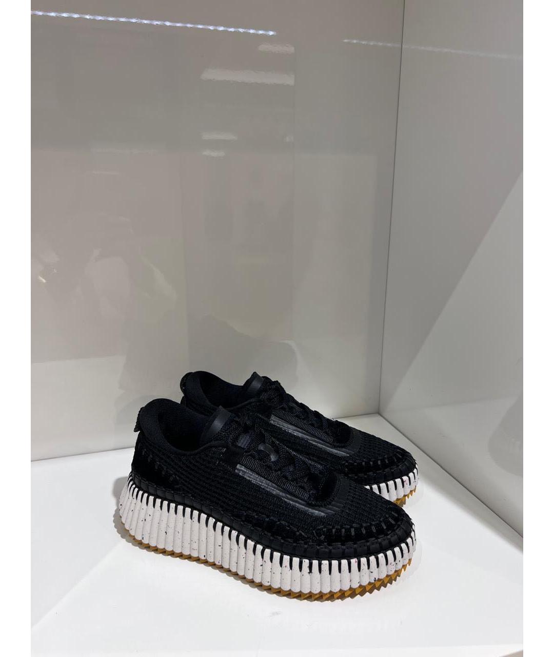 CHLOE Черные текстильные кроссовки, фото 2