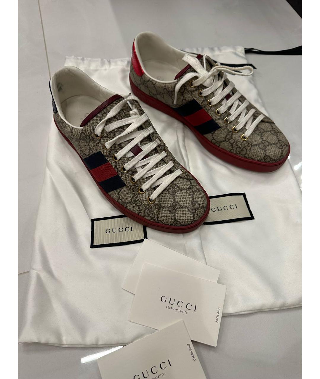 GUCCI Мульти низкие кроссовки / кеды, фото 2