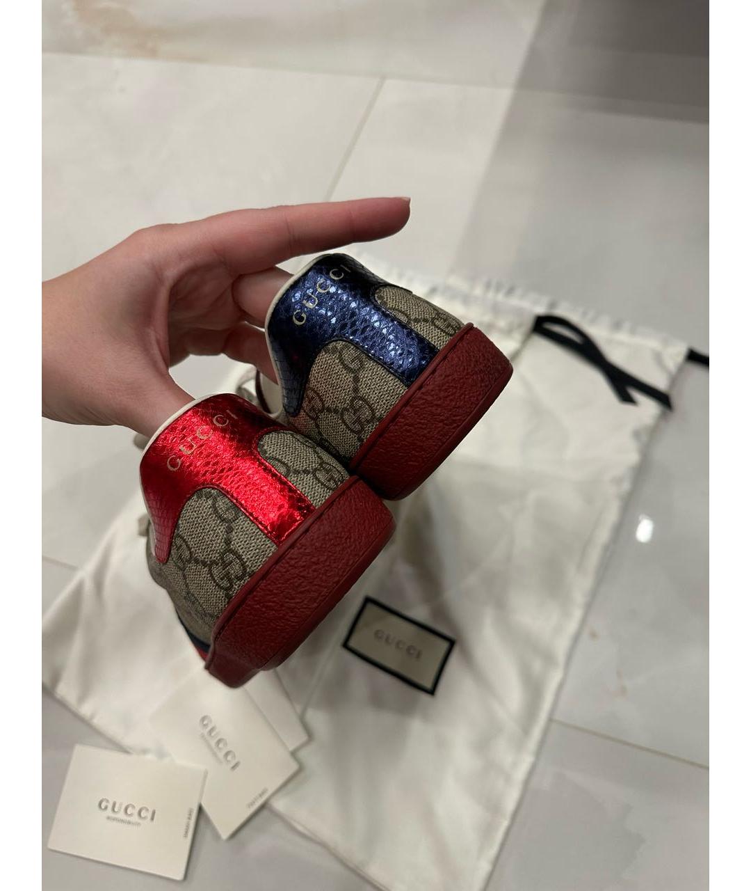 GUCCI Мульти низкие кроссовки / кеды, фото 5