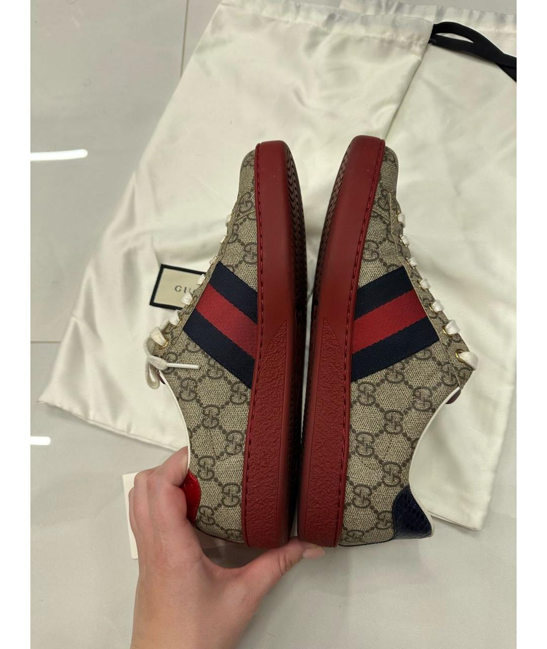 GUCCI Мульти низкие кроссовки / кеды, фото 7