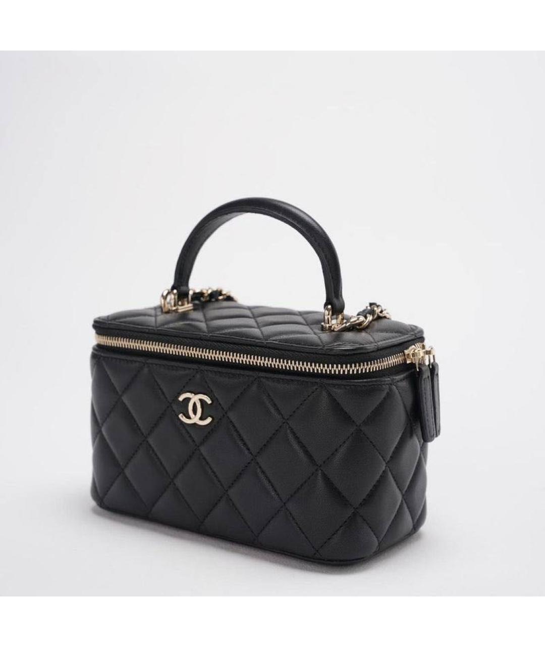 CHANEL Черная кожаная сумка через плечо, фото 2