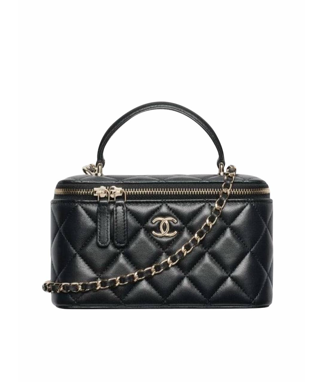 CHANEL Черная кожаная сумка через плечо, фото 1