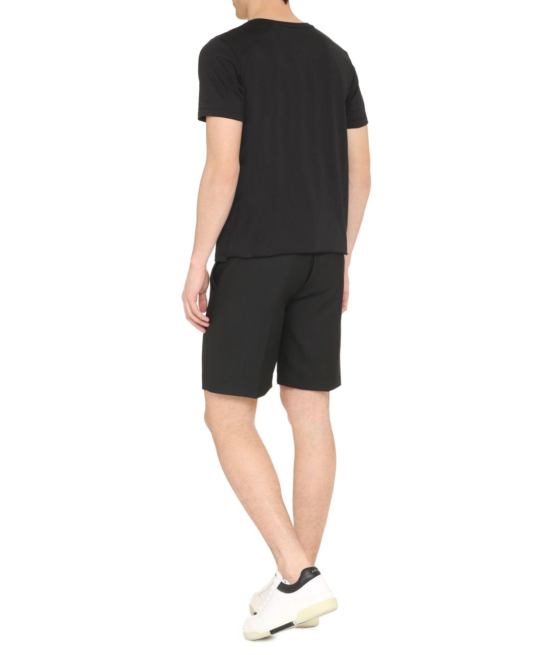 SAINT LAURENT Черная хлопковая футболка, фото 4