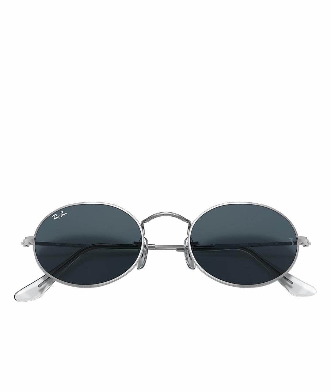 RAY BAN Серебряные металлические солнцезащитные очки, фото 1