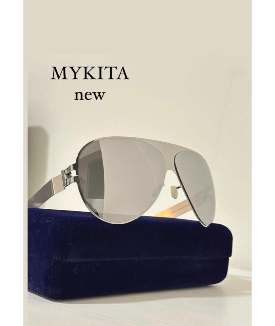 MYKITA Золотые металлические солнцезащитные очки, фото 9