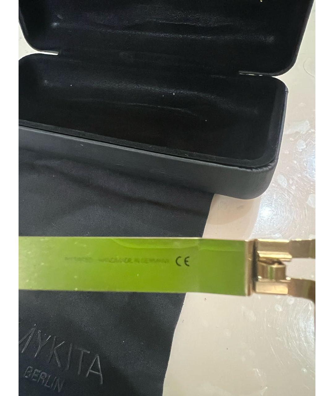 MYKITA Золотые металлические солнцезащитные очки, фото 8