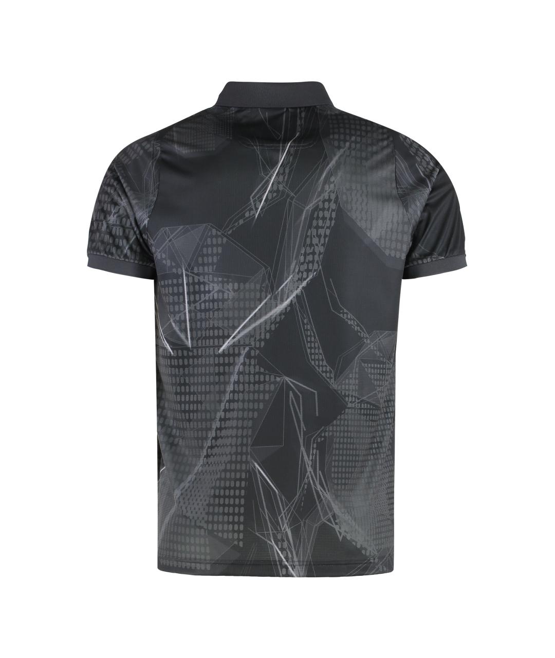 HUGO BOSS Черное синтетическое поло с коротким рукавом, фото 2