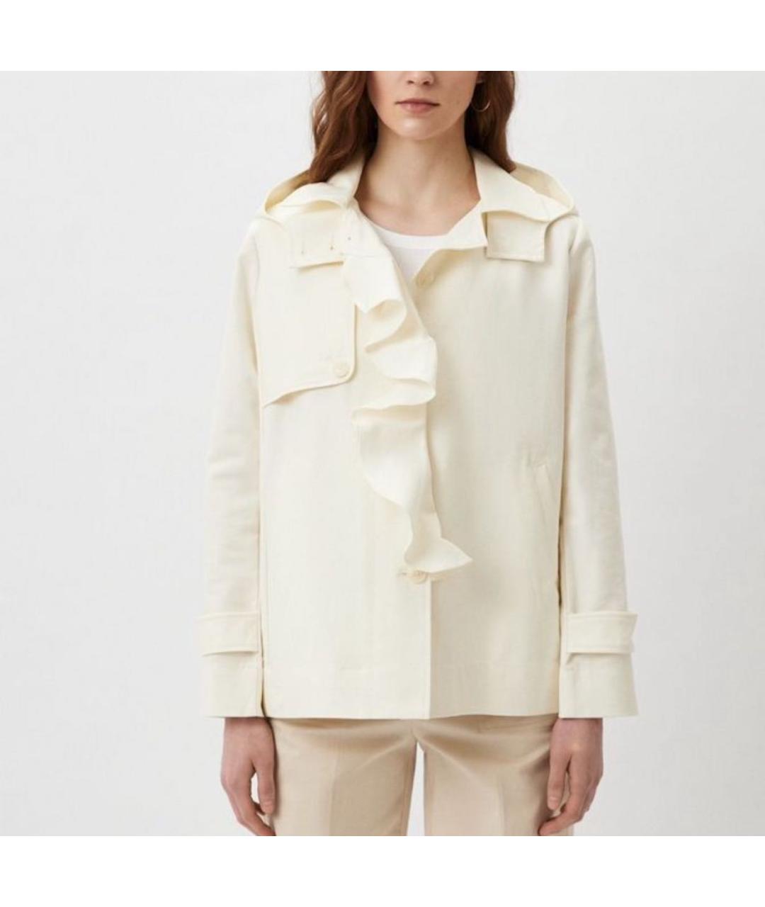 TWIN-SET Бежевый хлопковый тренч/плащ, фото 7