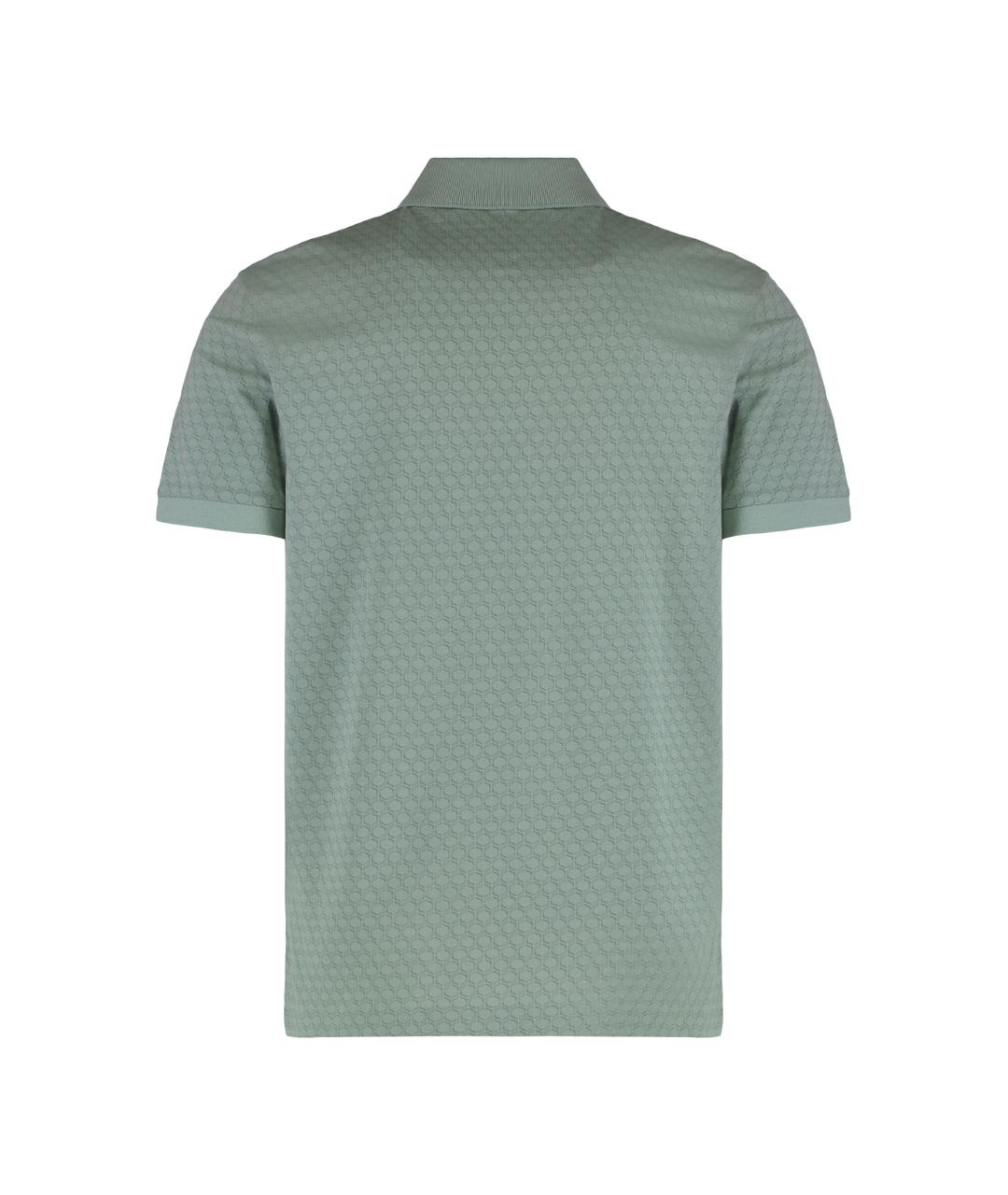 HUGO BOSS Зеленые хлопковое поло с коротким рукавом, фото 2