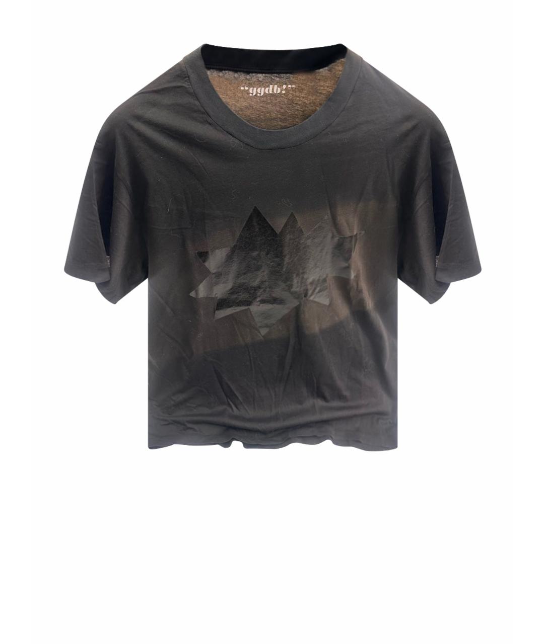 GOLDEN GOOSE DELUXE BRAND Черная хлопковая футболка, фото 1