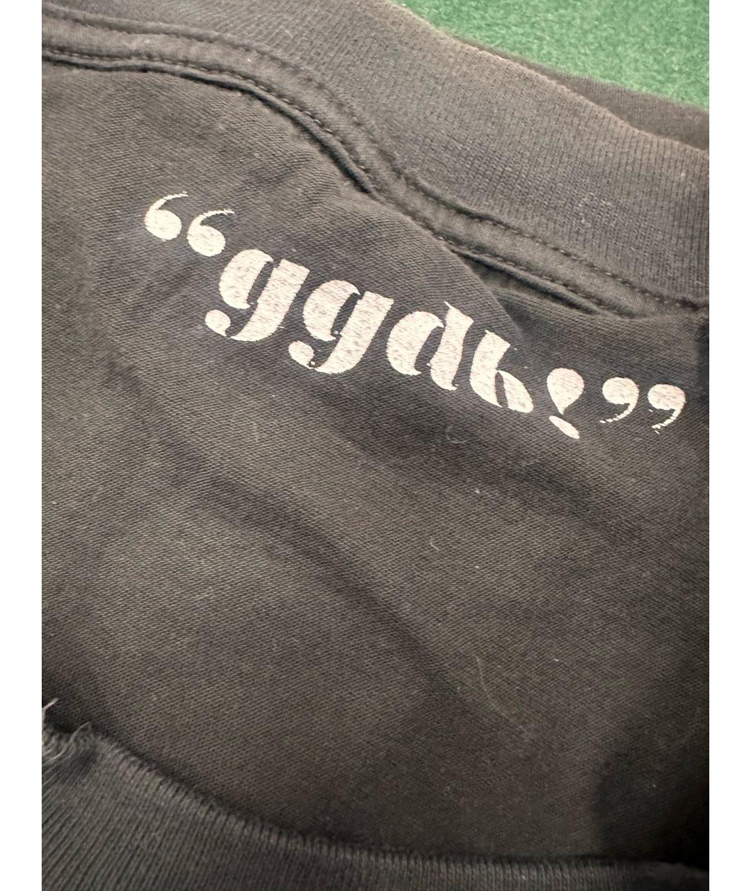 GOLDEN GOOSE DELUXE BRAND Черная хлопковая футболка, фото 3