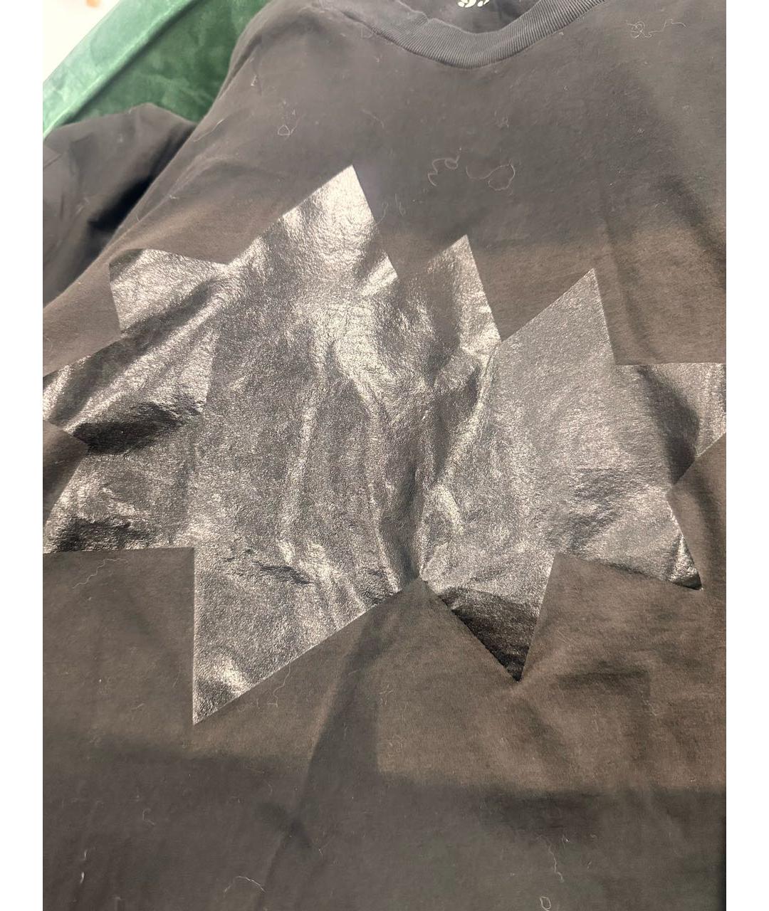 GOLDEN GOOSE DELUXE BRAND Черная хлопковая футболка, фото 5