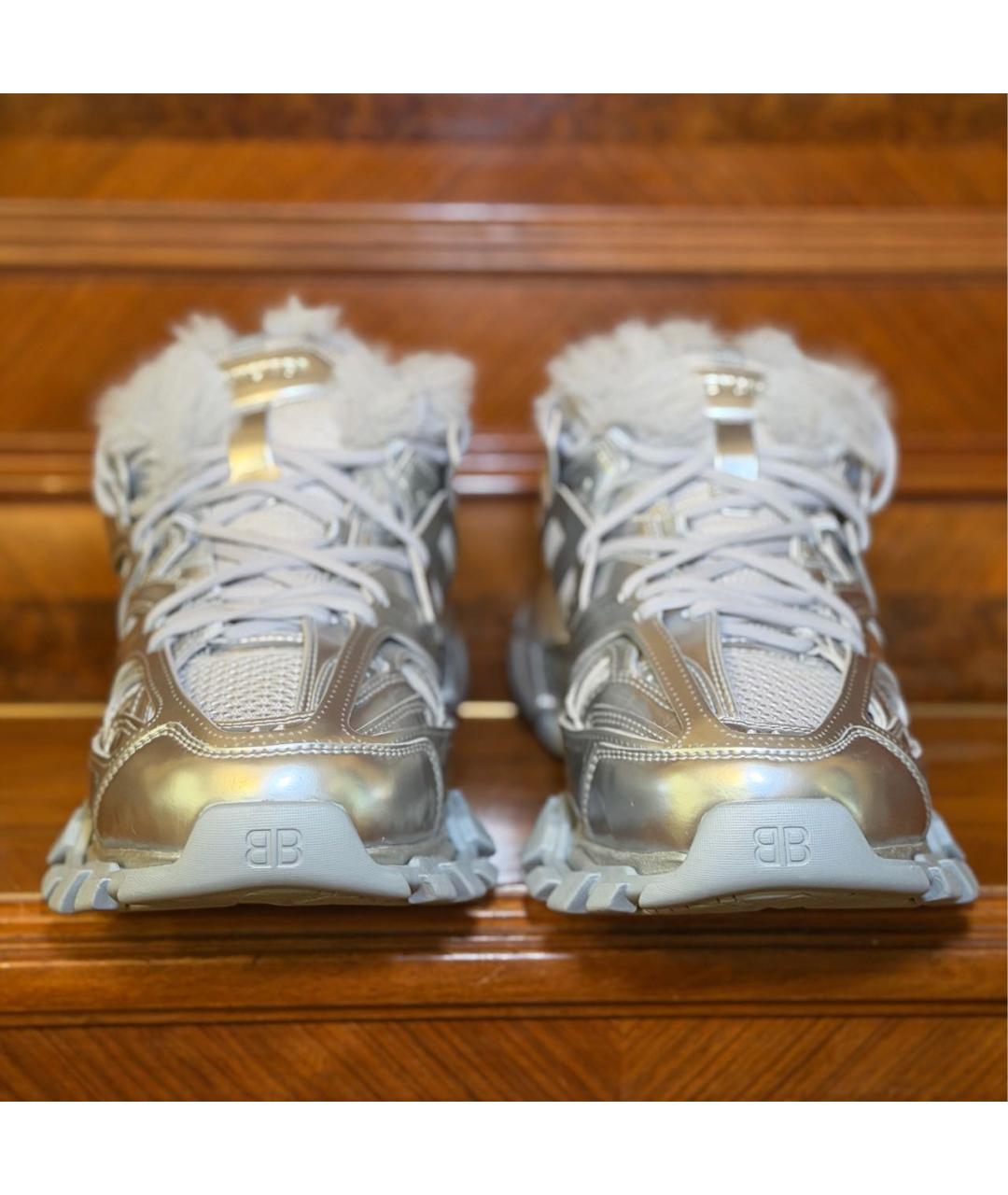 BALENCIAGA Серебряные низкие кроссовки / кеды, фото 2