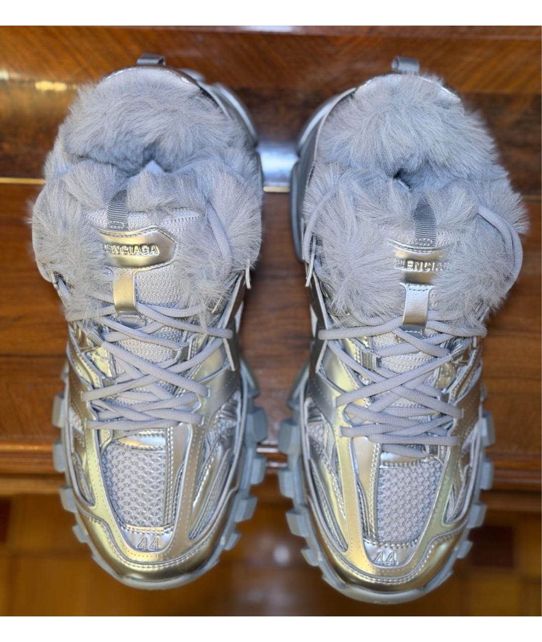 BALENCIAGA Серебряные низкие кроссовки / кеды, фото 3
