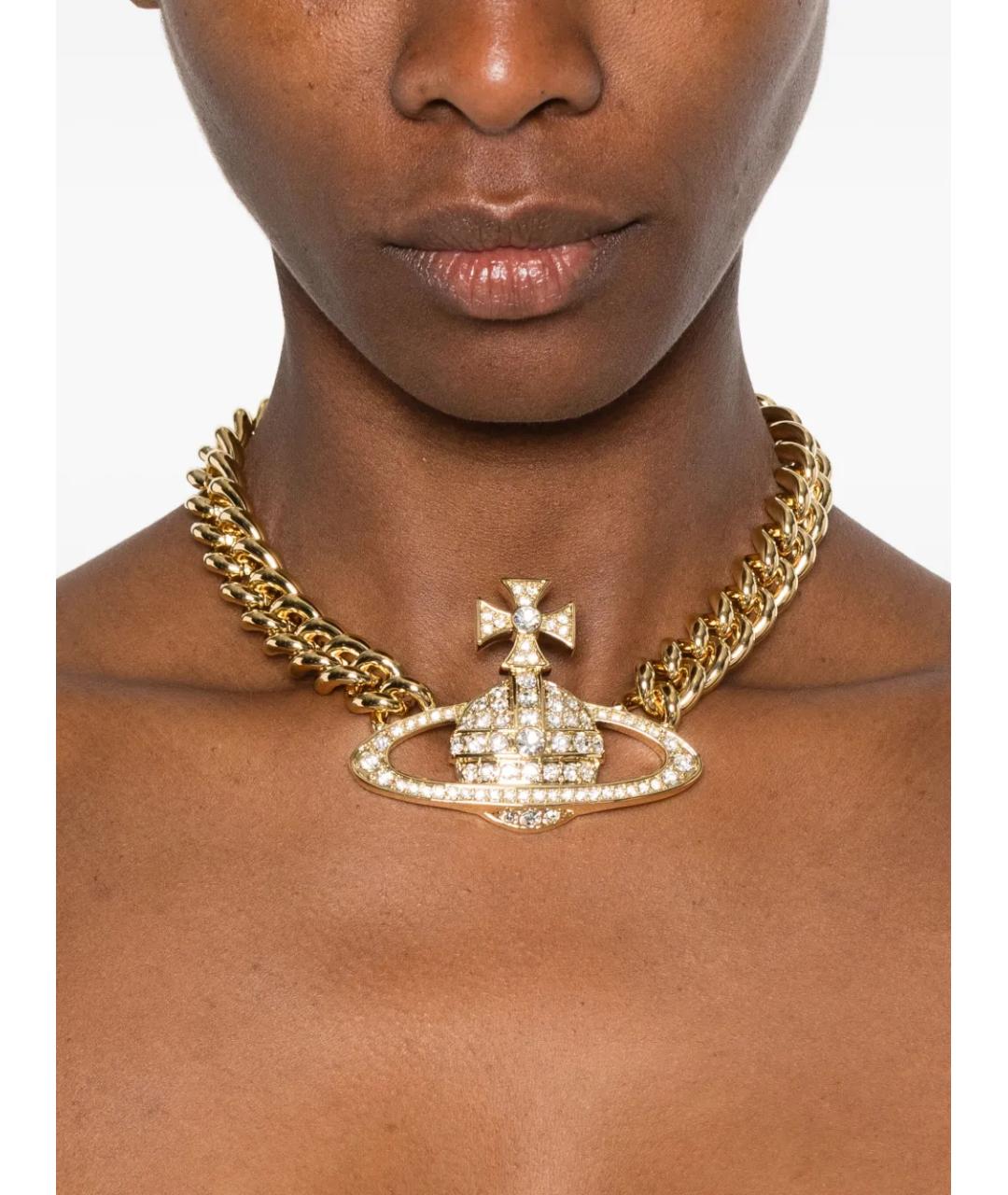 VIVIENNE WESTWOOD Золотое металлическое колье, фото 3