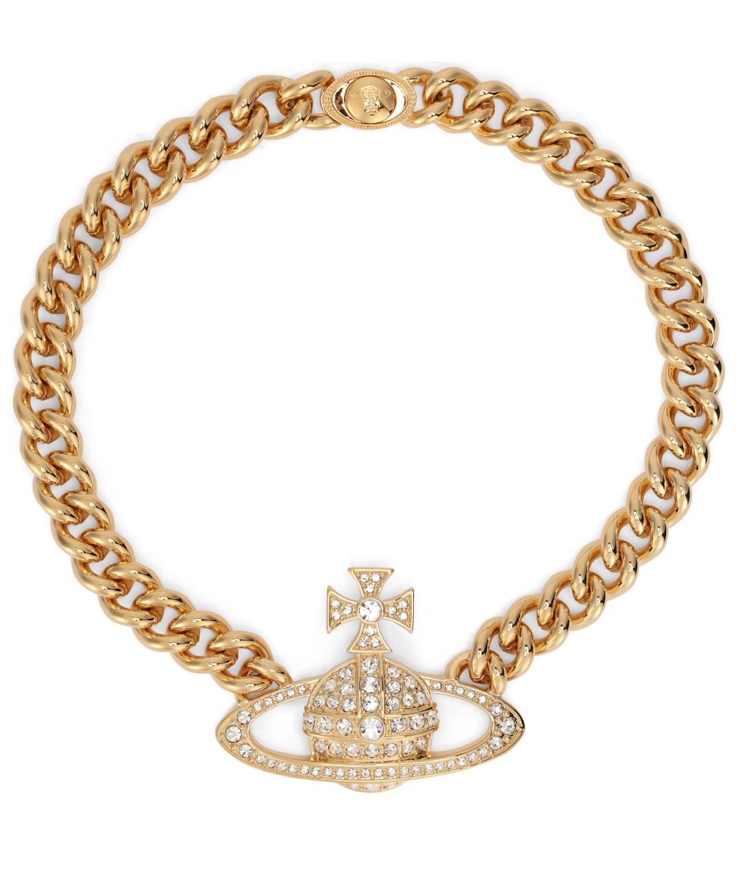 VIVIENNE WESTWOOD Золотое металлическое колье, фото 2