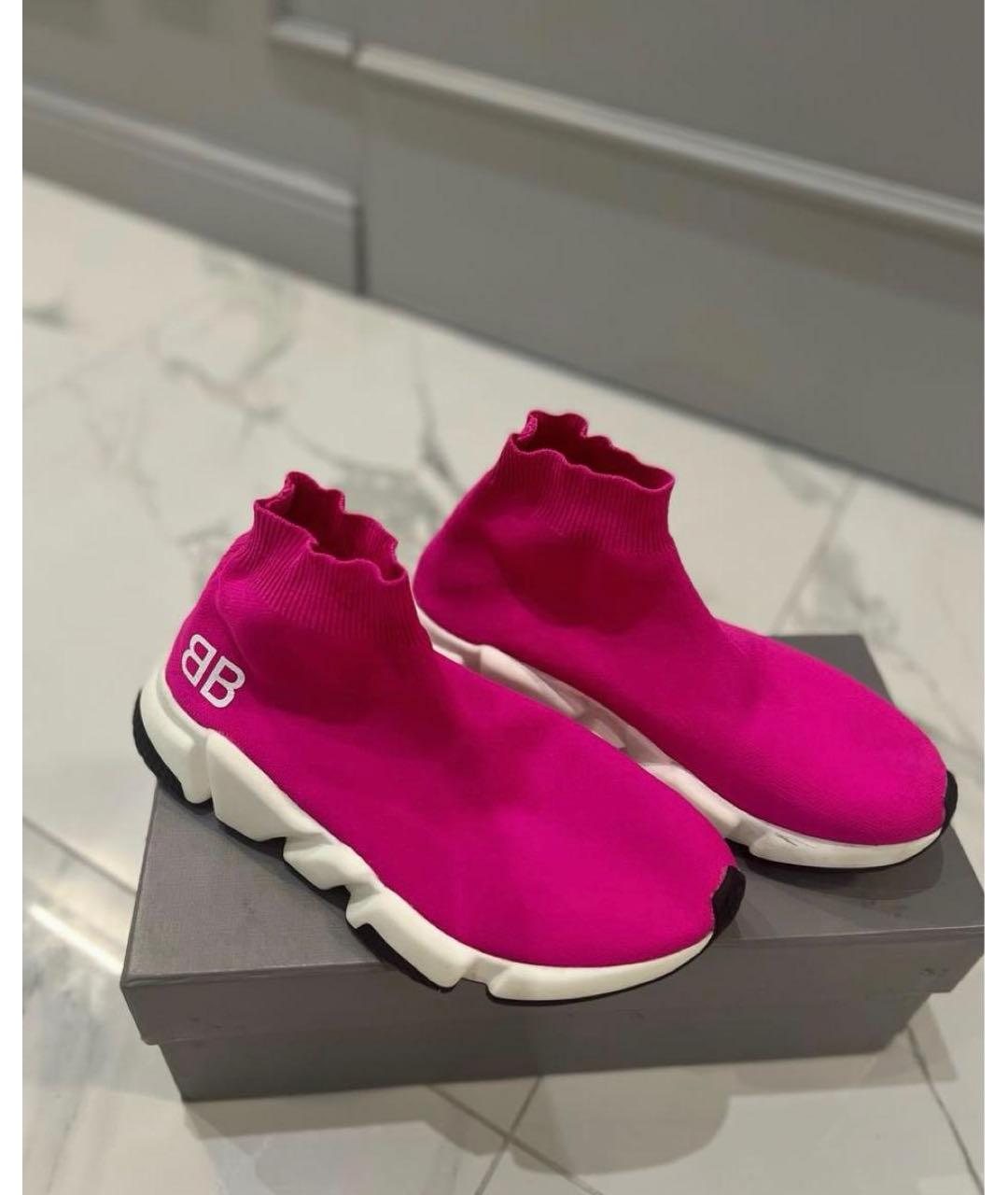 BALENCIAGA Фуксия кроссовки, фото 8