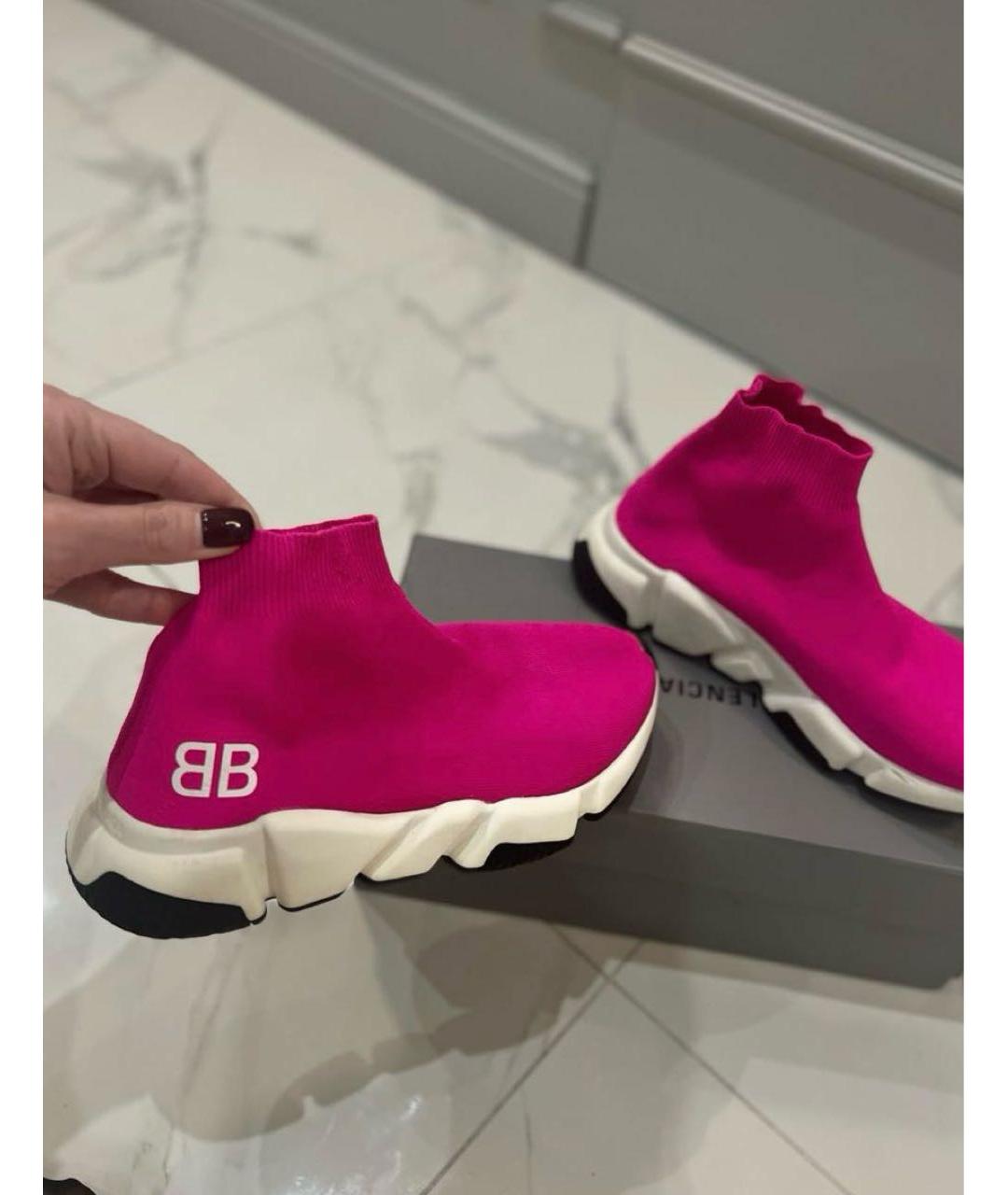 BALENCIAGA Фуксия кроссовки, фото 7