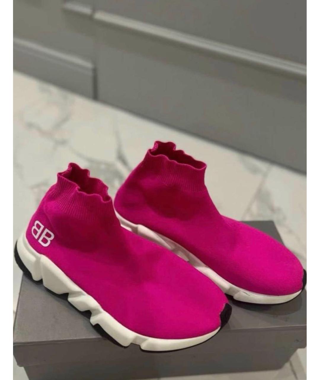 BALENCIAGA Фуксия кроссовки, фото 6