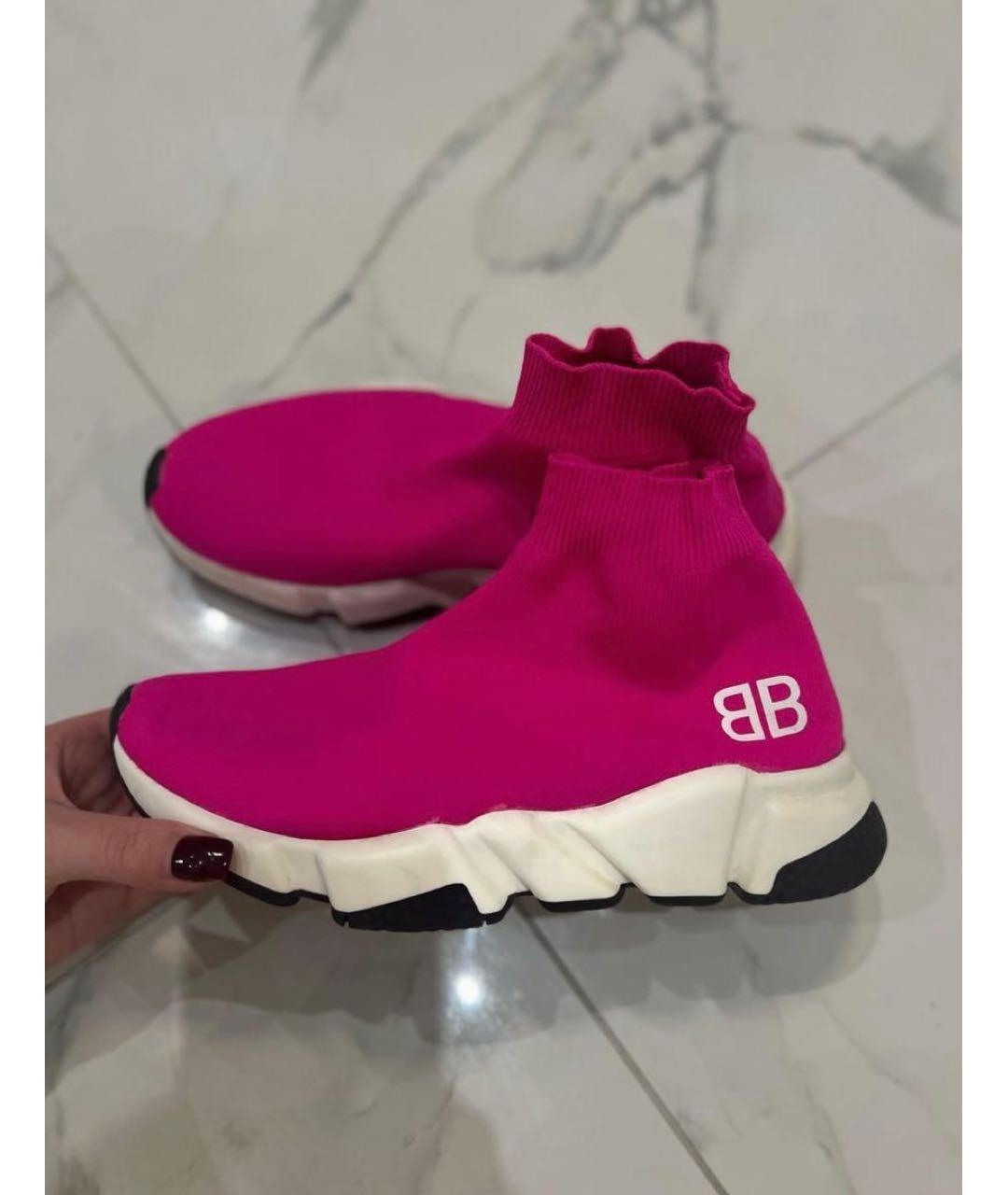 BALENCIAGA Фуксия кроссовки, фото 4