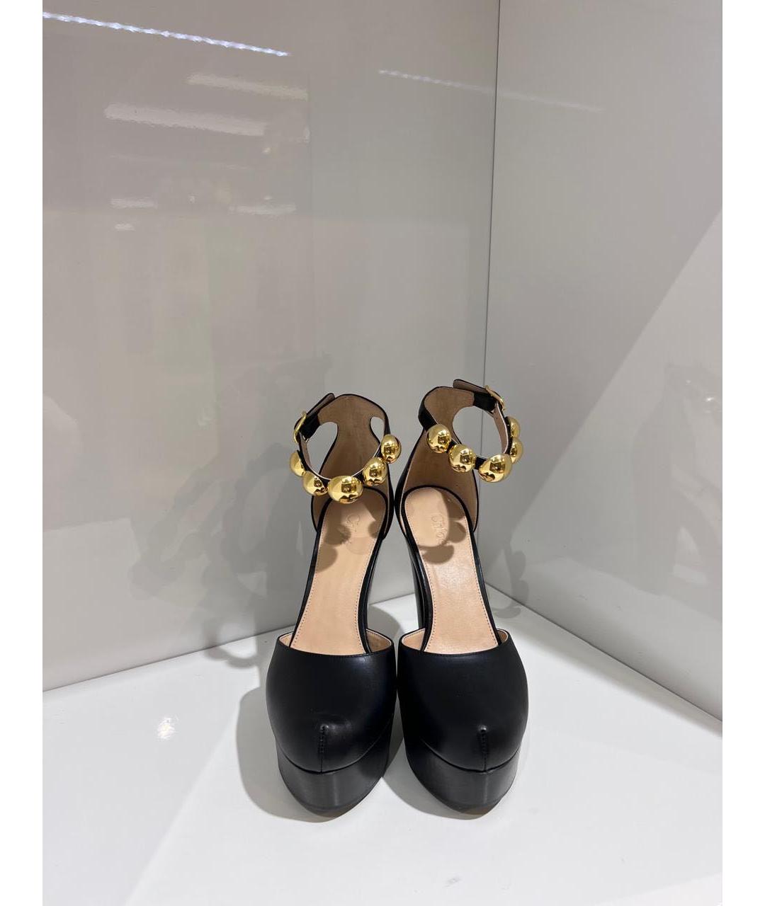 CHLOE Черные кожаные туфли, фото 3