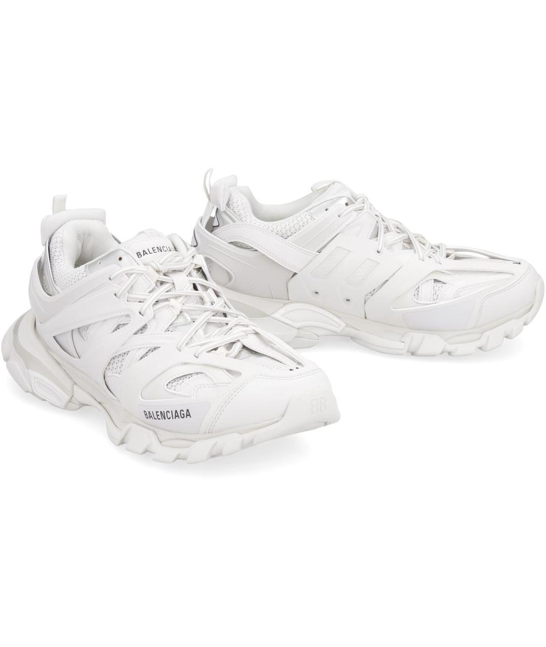 BALENCIAGA Белые синтетические низкие кроссовки / кеды, фото 3