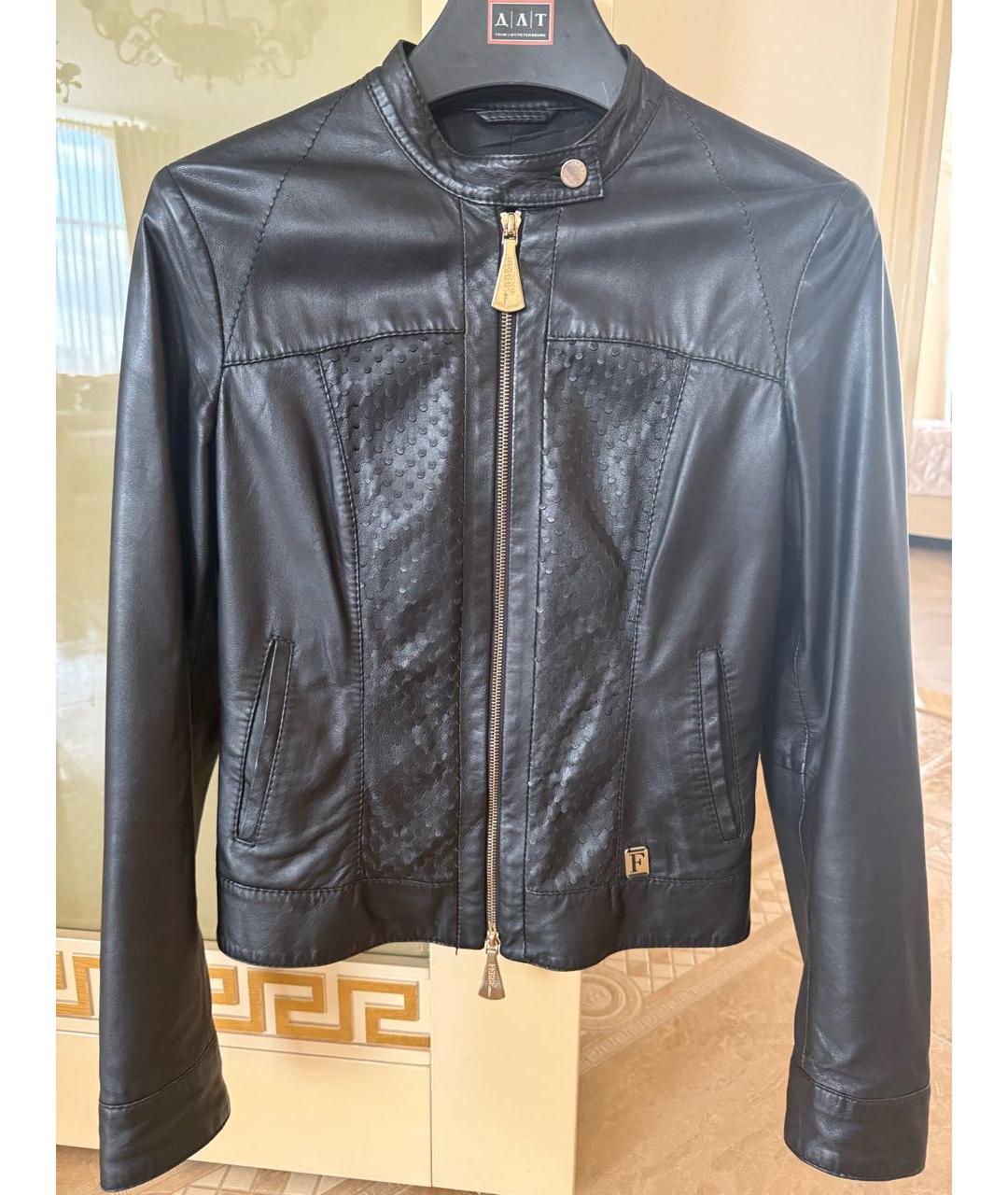 FENDI Черный кожаный жакет/пиджак, фото 3