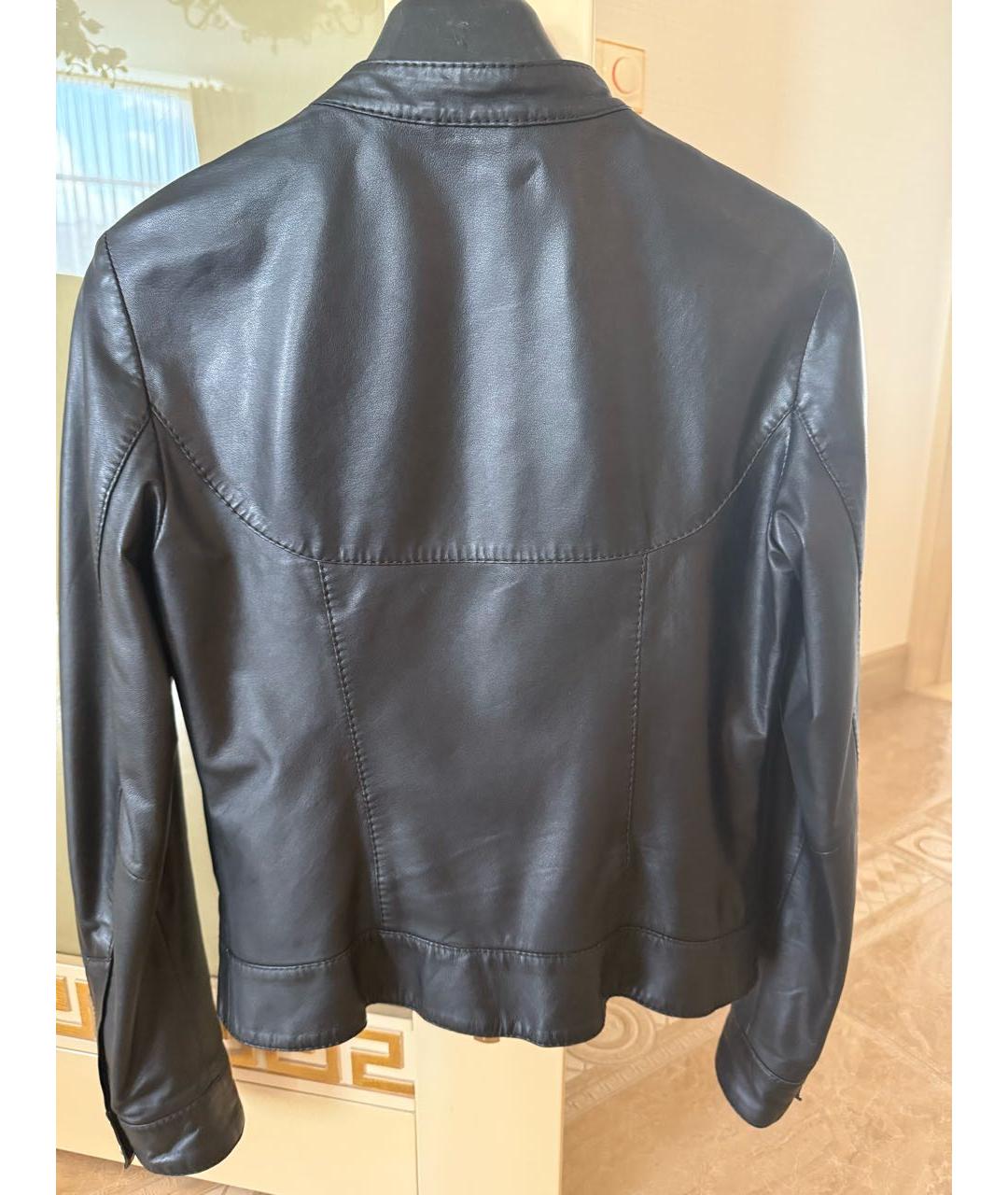 FENDI Черный кожаный жакет/пиджак, фото 2