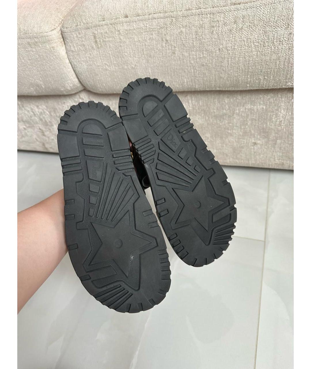 CHRISTIAN DIOR Черные кожаные сандалии, фото 6