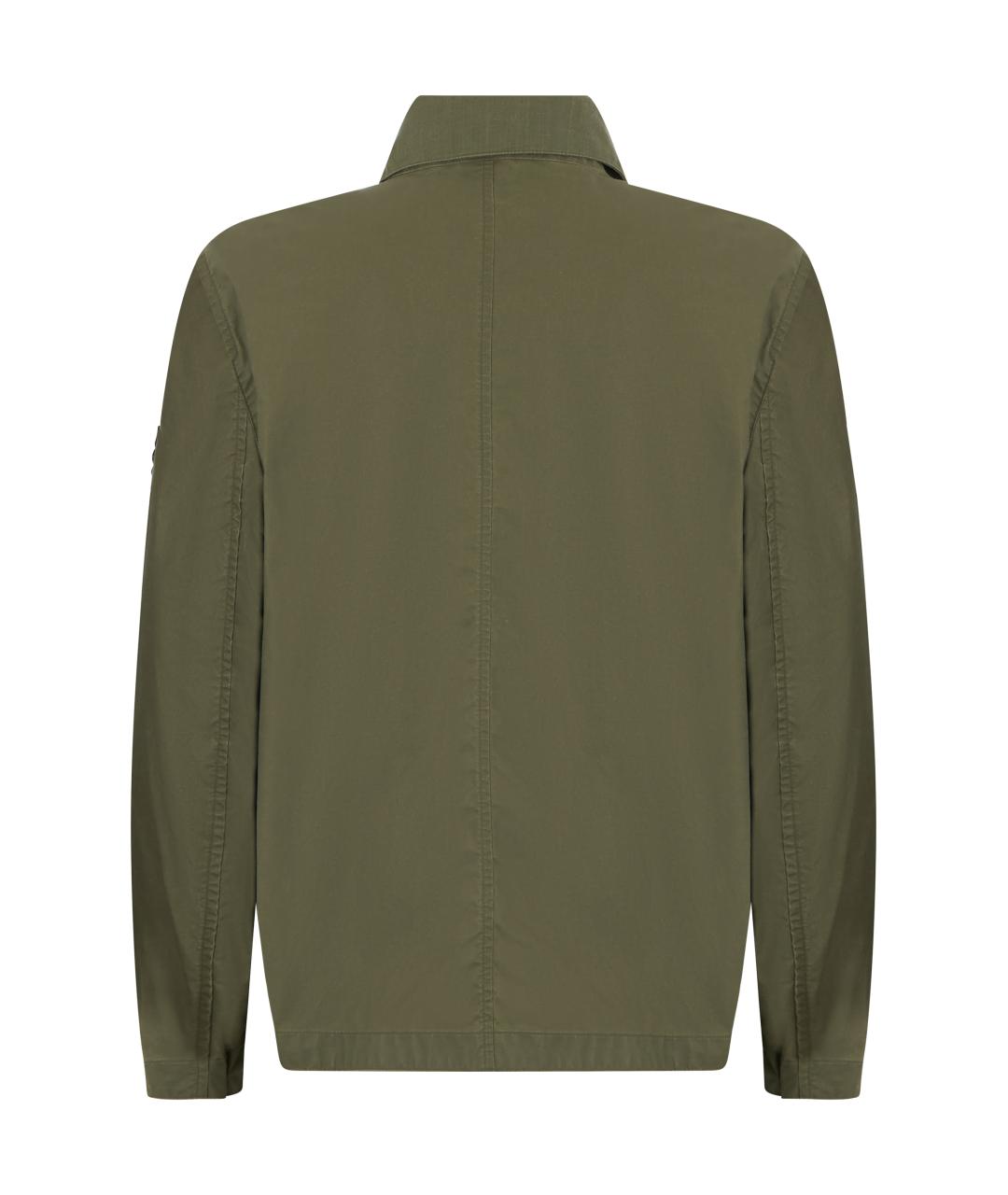 STONE ISLAND Зеленая полиэстеровая куртка, фото 2