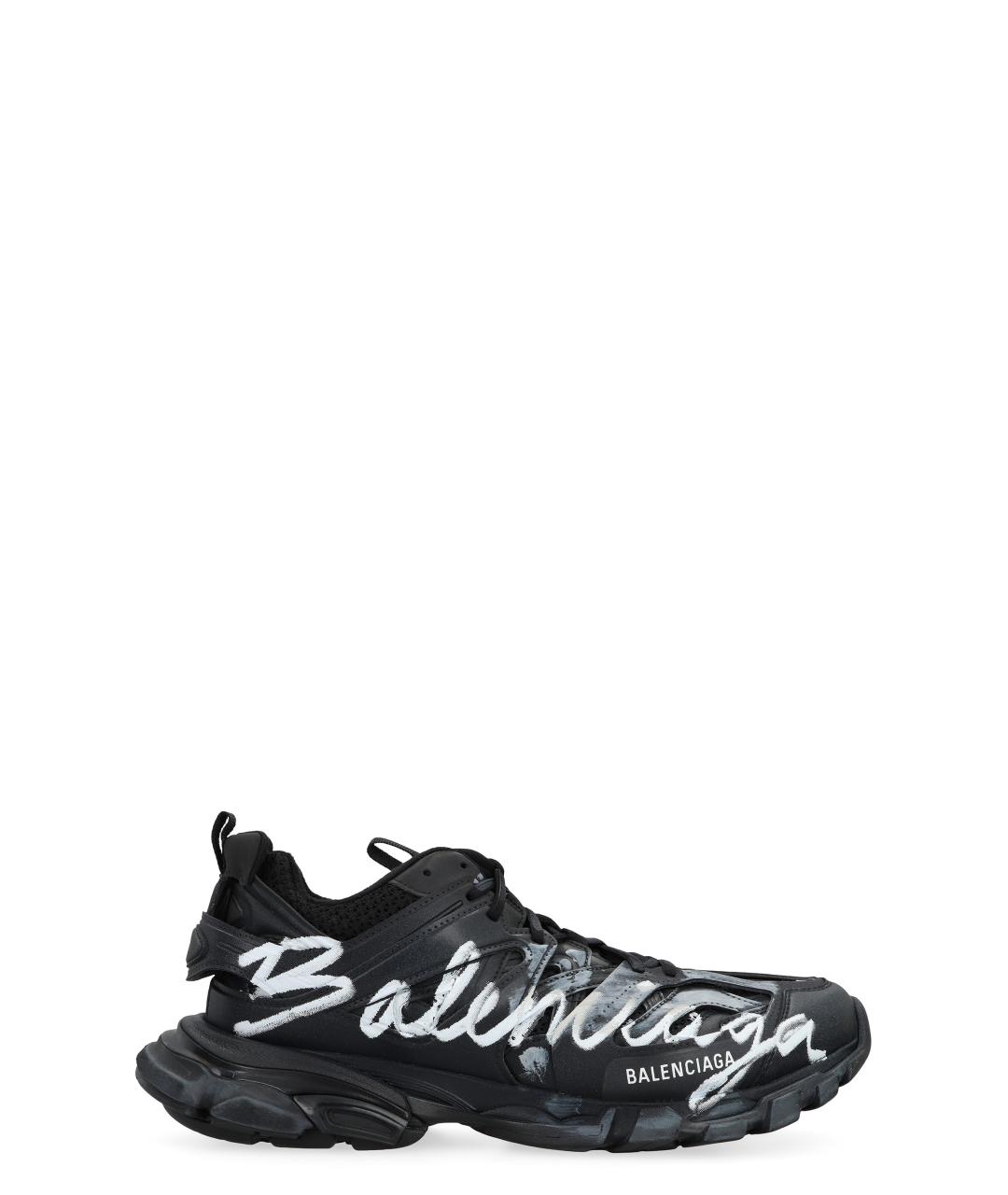 BALENCIAGA Черные синтетические низкие кроссовки / кеды, фото 1