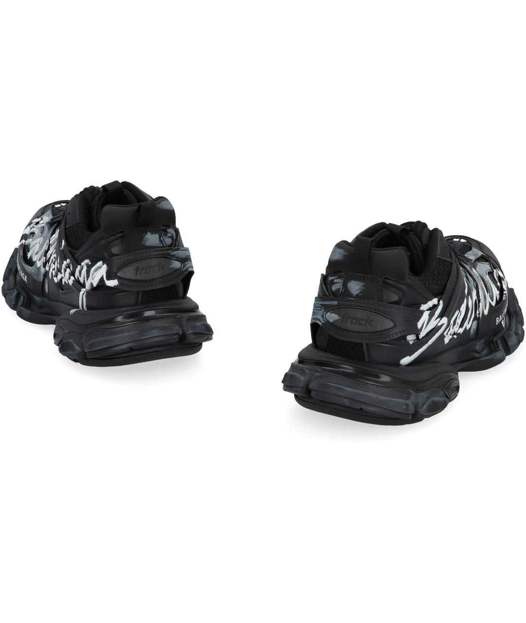 BALENCIAGA Черные синтетические низкие кроссовки / кеды, фото 4