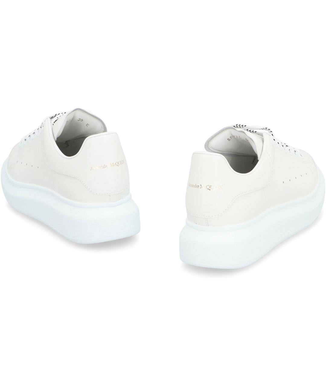ALEXANDER MCQUEEN Белые кожаные кроссовки, фото 4