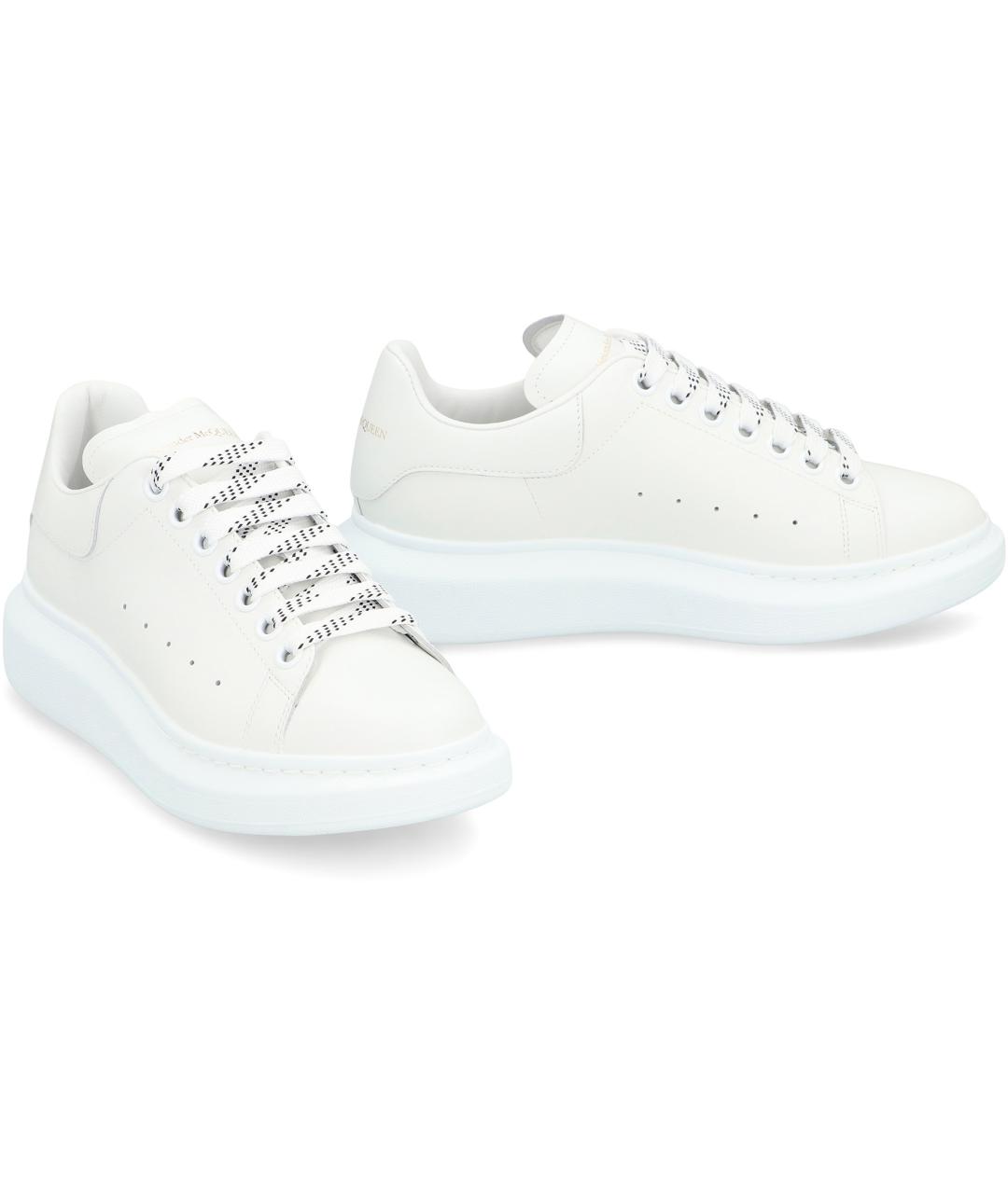ALEXANDER MCQUEEN Белые кожаные кроссовки, фото 3