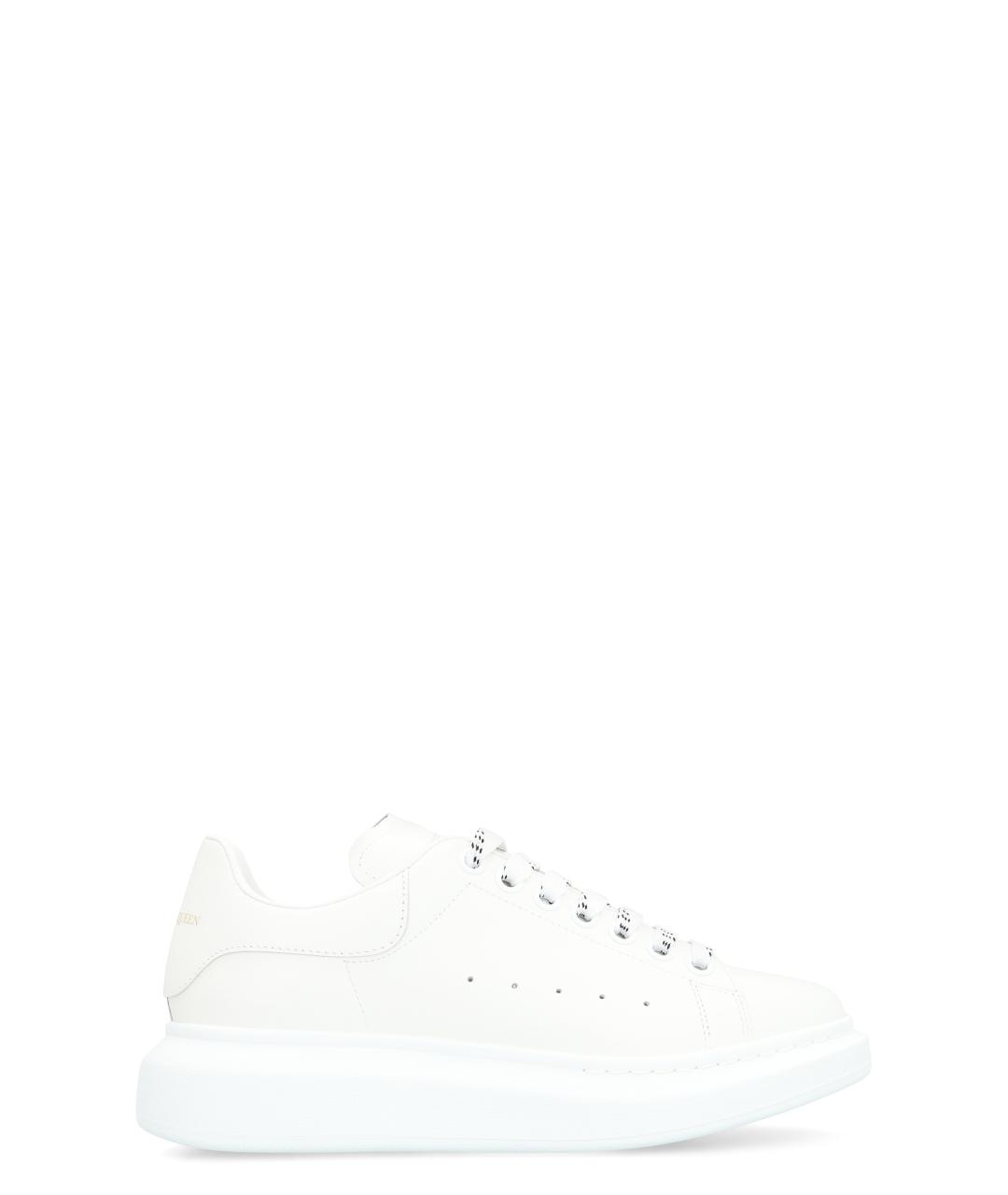 ALEXANDER MCQUEEN Белые кожаные кроссовки, фото 1