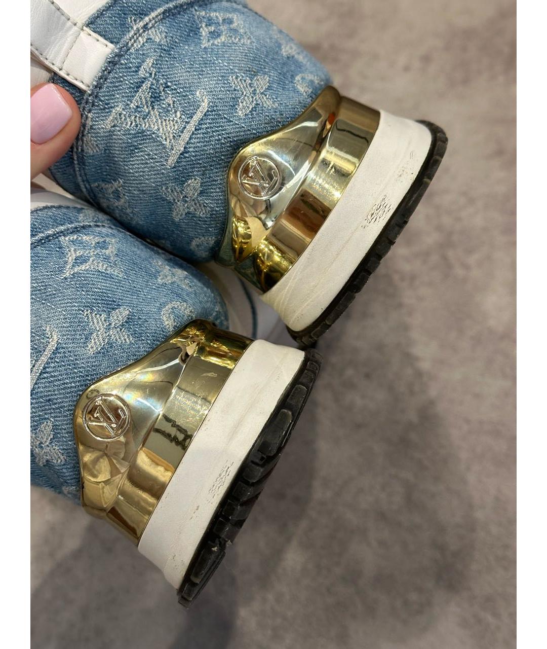 LOUIS VUITTON Голубые кроссовки, фото 5