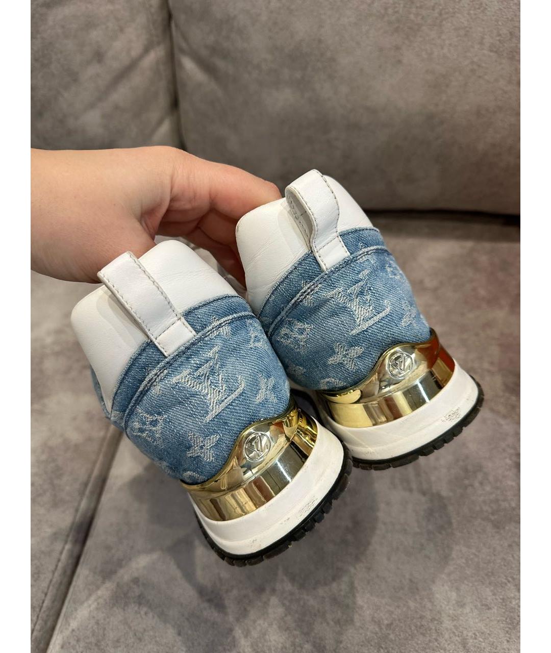 LOUIS VUITTON Голубые кроссовки, фото 4