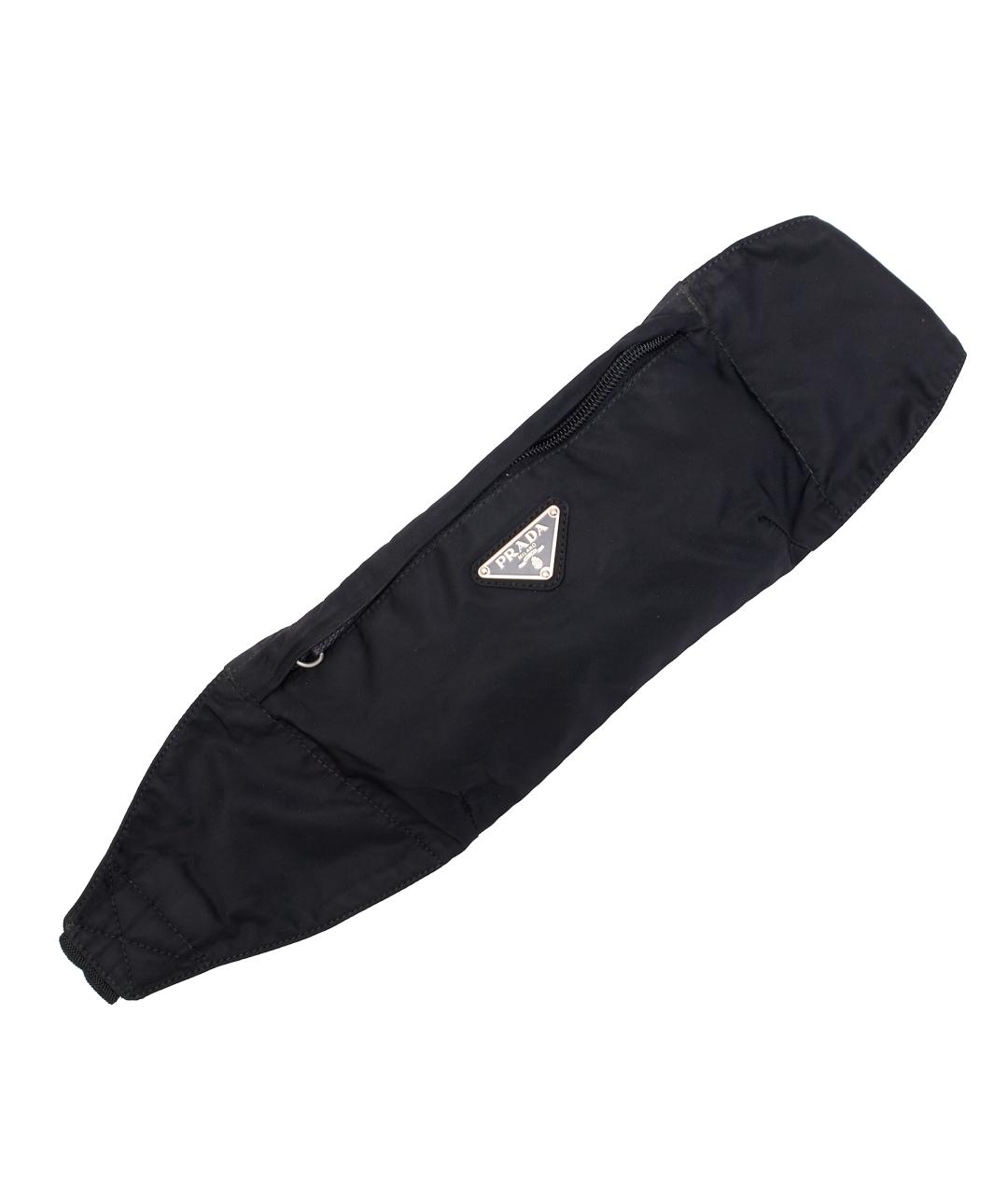 PRADA Черная тканевая поясная сумка, фото 4