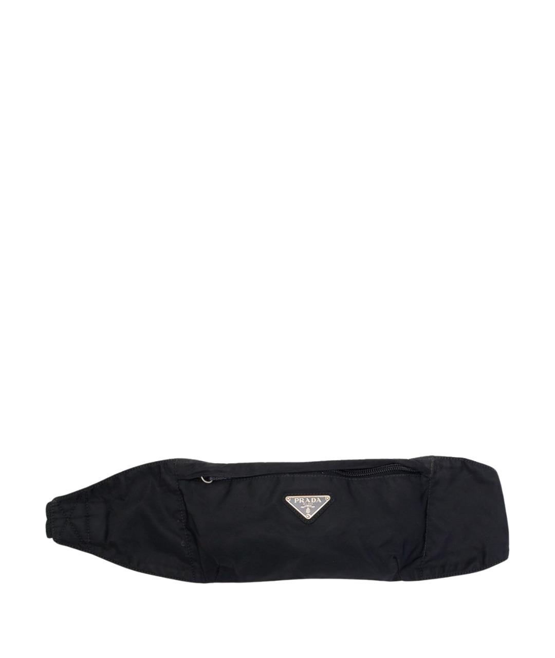 PRADA Черная тканевая поясная сумка, фото 1